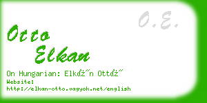 otto elkan business card